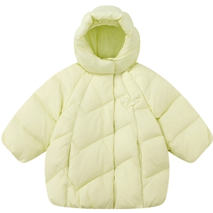 笛莎童装女童羽绒服2025冬装新款女宝宝小童儿童红色中长款外套厚