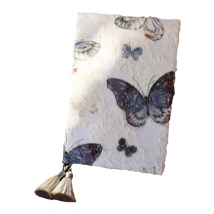 真我 羽衣蝶 流苏肌理手工布书衣套装A5A6手帐本手账封套日记本