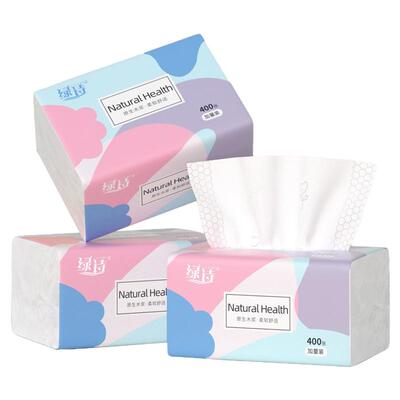绿诗400张纸巾家用实惠装整箱批