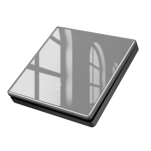 灰色免布线遥控开关无线智能灯面板220V家用卧室用二开远程随意贴