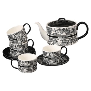 漫时光花茶壶套装家用养生水果花茶壶精致森林杯碟陶瓷茶具礼盒装