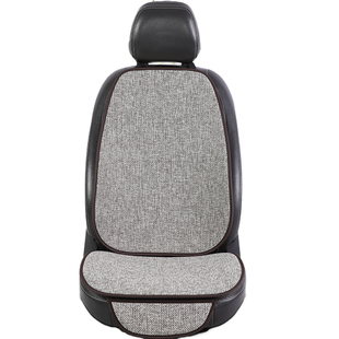 亚麻汽车坐垫四季通用座垫车内座椅主驾驶单片后排冬天座位座垫子