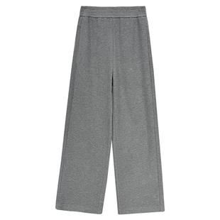 软糯糯米裤女秋高腰垂感含绵羊毛慵懒面膜针织羊绒运动阔腿遛弯裤