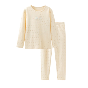 英博伦女童秋衣秋裤纯棉a类儿童内衣套装春秋薄款中大童全棉毛衫