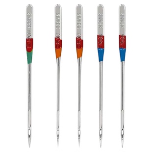 胜家电动缝纫机针梭织面料针10/12/14号混合5支巴西进口家用配件