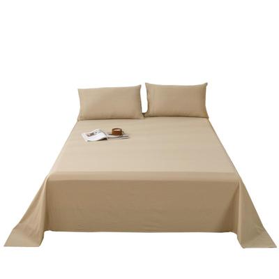 床单单件宿舍单人冬季裸睡被单非全棉纯棉榻榻米纯色枕套三件套双