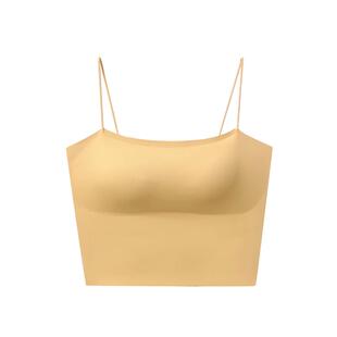 猫人美背吊带背心细肩带内衣女夏季薄无痕防走光裹胸抹胸一体文胸