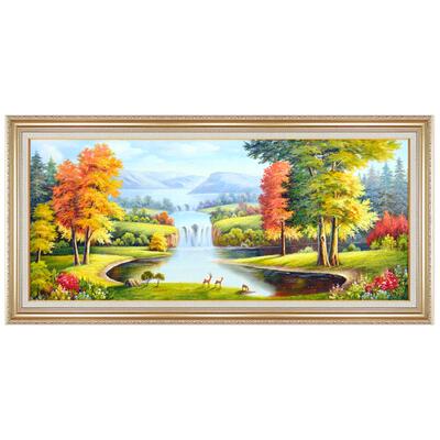 聚宝盆客厅装饰画防水油画肌理画