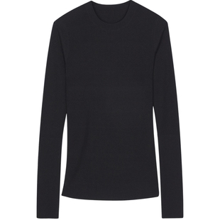 LESS圆领新年红色薄毛衫女羊毛修身套头内搭打底针织衫2OB313840