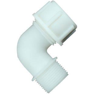 锐晨节水灌溉pe工程聚丙速接管件白色速接外丝弯头快接管件