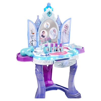 【百亿补贴】迪士尼冰雪奇缘艾莎公主儿童梳妆台女孩化妆仿真玩具