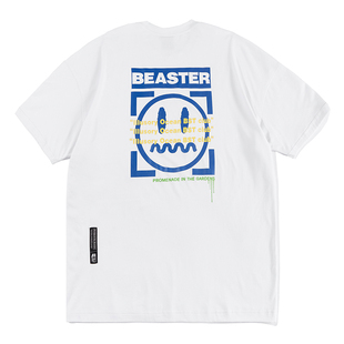 清仓福利Beaster小恶魔鬼脸针织短袖反光印花小雏菊透气夏季新款