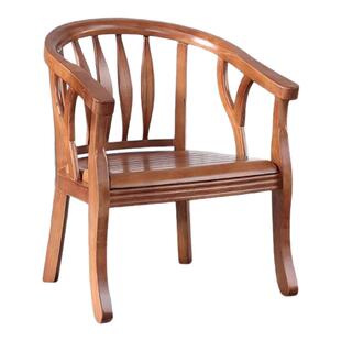 酒店工程实木圈椅办公洽谈阳台休闲桌椅宾馆客房公寓单人客厅围椅