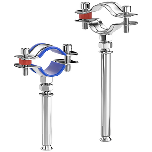 304不锈钢固定管支架膨胀螺杆卡扣抱箍管夹水管夹子卡箍卡子管卡