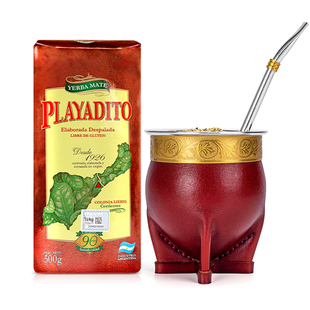 买1送吸管 阿根廷马黛茶杯梅西同款专用杯保温壶茶具饮料葫芦杯子