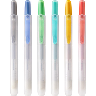 【5支包邮】点石按动荧光标记笔淡色系大容量画重点标注笔记学生用彩色涂鸦手帐笔柔色按动可换芯805S单支装