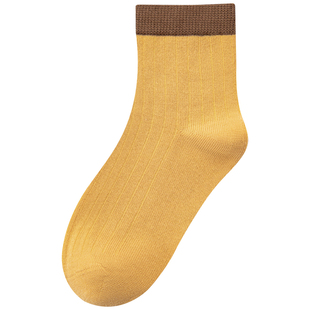 100%纯棉儿童袜子春秋季男童女童无骨抗起球运动防臭学生中筒棉袜