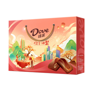 德芙巧克力礼盒心意礼384g德芙士力架彩虹糖3种休闲零食大礼包