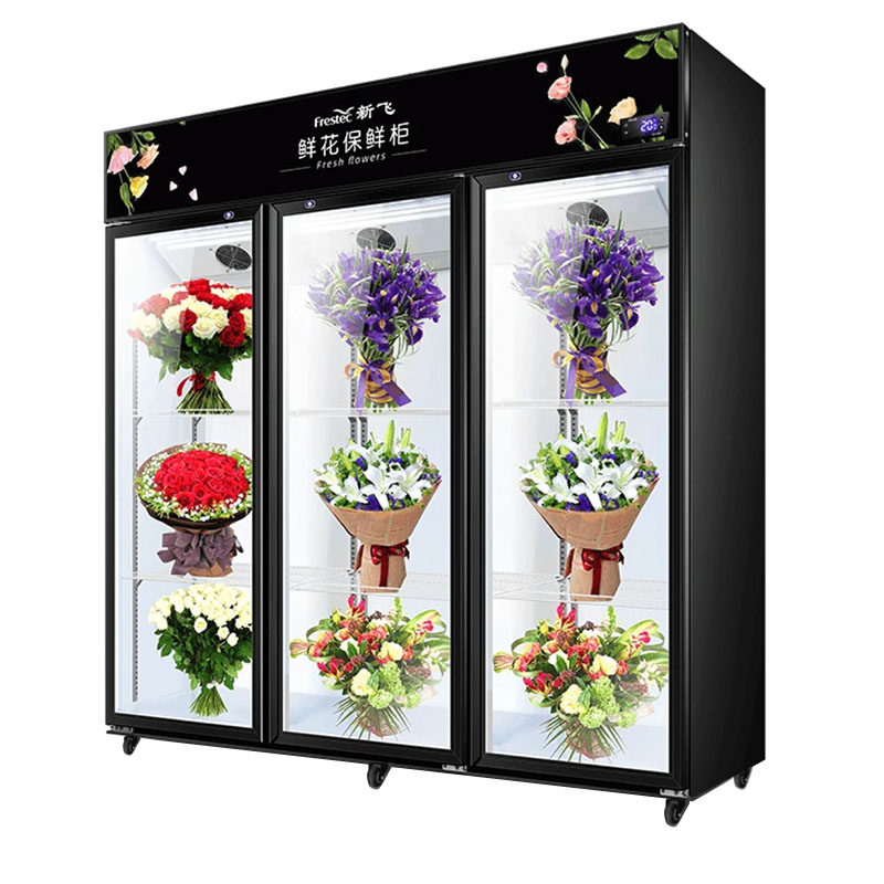 花店专用冷藏鲜花保鲜柜风冷无霜展示柜商用双门三门冰箱花艺冰柜