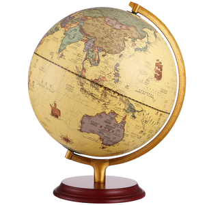 高清复古地球仪2023新款台灯中号32cm学生用3d立体悬浮办公室摆件