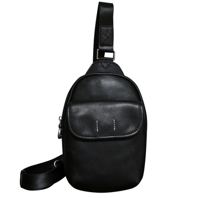 胸包男真皮斜跨小手机包