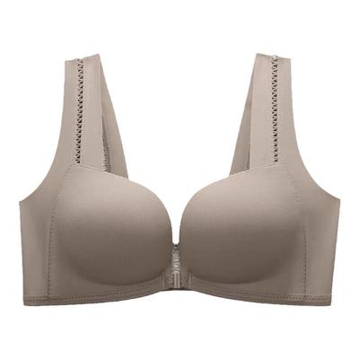 美背前开扣背心式光面无痕聚拢