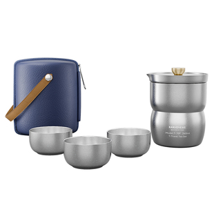 金灶T-70F纯钛旅行茶具套装新款泡茶器户外露营便携式茶具快客杯