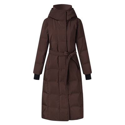 歌莉娅冬季鹅绒服压胶长款羽绒服