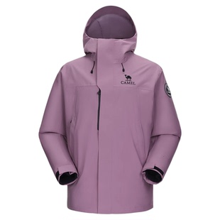 骆驼王者凯甲Icon远山蓝鹅绒内胆冲锋衣男三合一户外防水女款外套