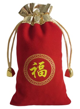 长毛绒束口袋定制珠宝袋印刷logo