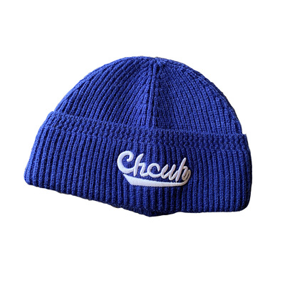 港风街头酷潮刺绣字母针织瓜皮帽子秋冬男百搭保暖毛线雅痞地主帽