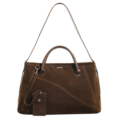 DAOR麂皮绒旅行托特包复古手提包