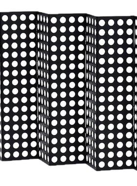 欧式现代简约黑色折叠镂空网片
