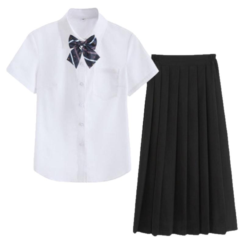 毕业班服学院风高中生夏季韩版女生裙子套装初中学生拍照英伦校服