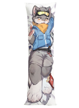 [Fur-Paw]狼饼卡洛灰等身抱枕2.0Furry周边福瑞兽装绒爪实验室