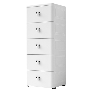 加厚抽屉式收纳柜家用客厅置物柜多层夹缝储物柜卧室五斗柜床头柜