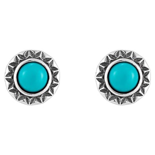 KREAM 纯银耳钉男高级感复古绿松耳饰嘻哈风潮男