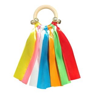 幼儿园小学早操器械儿童舞蹈表演道具运动会入场啦啦队手拿彩虹圈