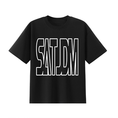 SATJDM国潮短袖棉凉感棉抗菌速干小领口T恤城市户外重磅夏季