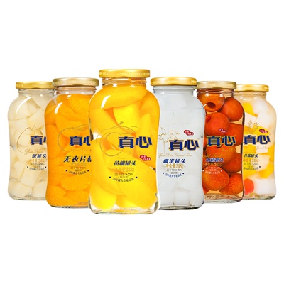 真心水果罐头新鲜水果可享多口味