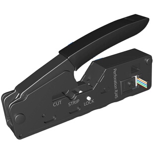 七类通孔水晶头镀金万兆ca6a超六类屏蔽粗网线CAT7铜壳穿孔式接头