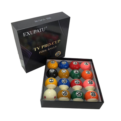 十六彩黑金刚独眼标准台球盒装