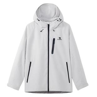 骆驼女装三防夹克2025新款春秋粉色户外登山服休闲防风工装外套