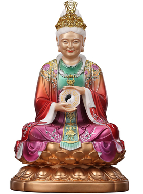 翡铜彩黎山老母无极无生供奉神像