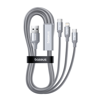 三合一编织抗折断快充手机数据线