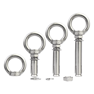 金超 304不锈钢吊环床膨胀螺丝大全带圈膨胀螺栓秋千环加长M6-M12