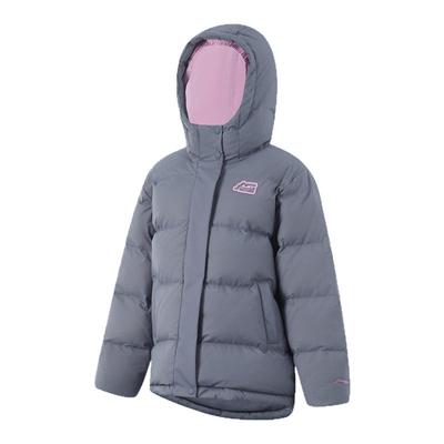 李宁正品女大童防风保暖羽绒服