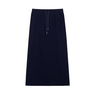 美特斯邦威a字半裙女2026夏季新款潮流休闲纯色简约显瘦针织裙子