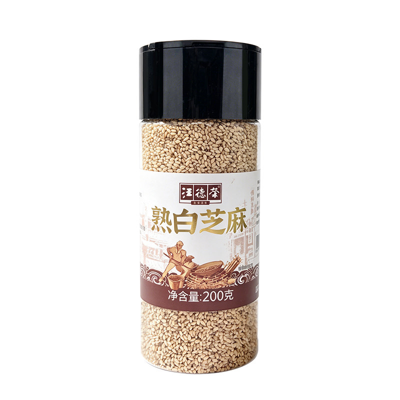 【烧烤】汪德荣炒熟白芝麻200g罐装免洗即食