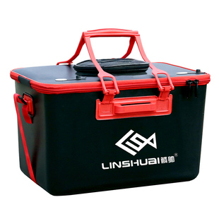 硬壳溪流路亚矶钓窝料箱一体成型不可折叠活鱼桶海钓饵料箱钓鱼桶